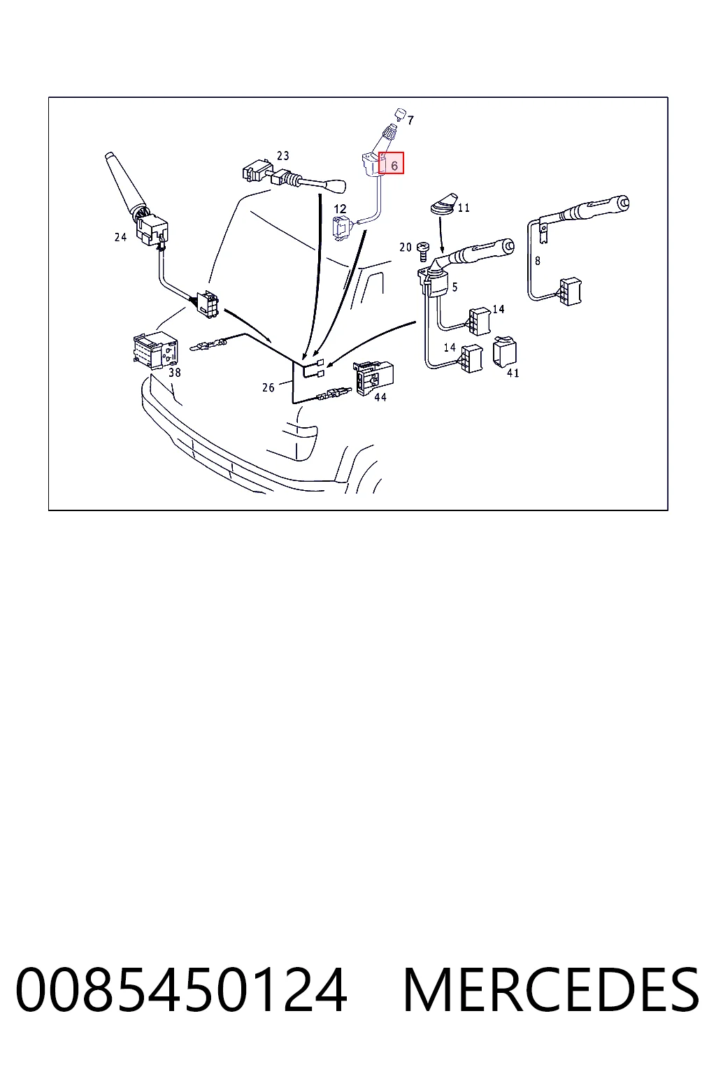 A00854501247C45 Mercedes Перемикач підрульовий, лівий