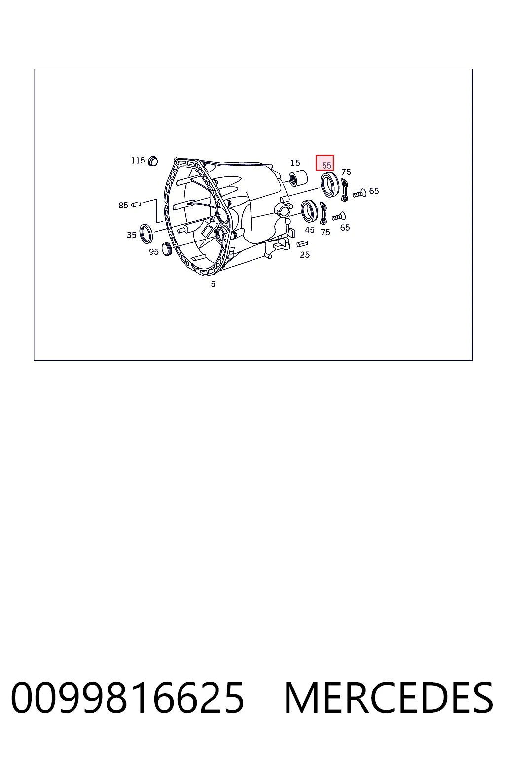 Підшипник проміжного вала КПП Fiat/Alfa/Lancia K68080335AA ціна, від 50.90 USD
