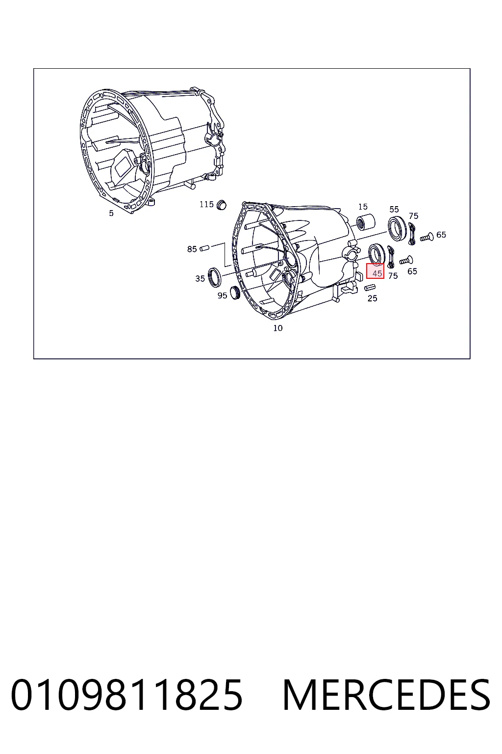 Купити K68080335AA Fiat/Alfa/Lancia Підшипник проміжного вала КПП