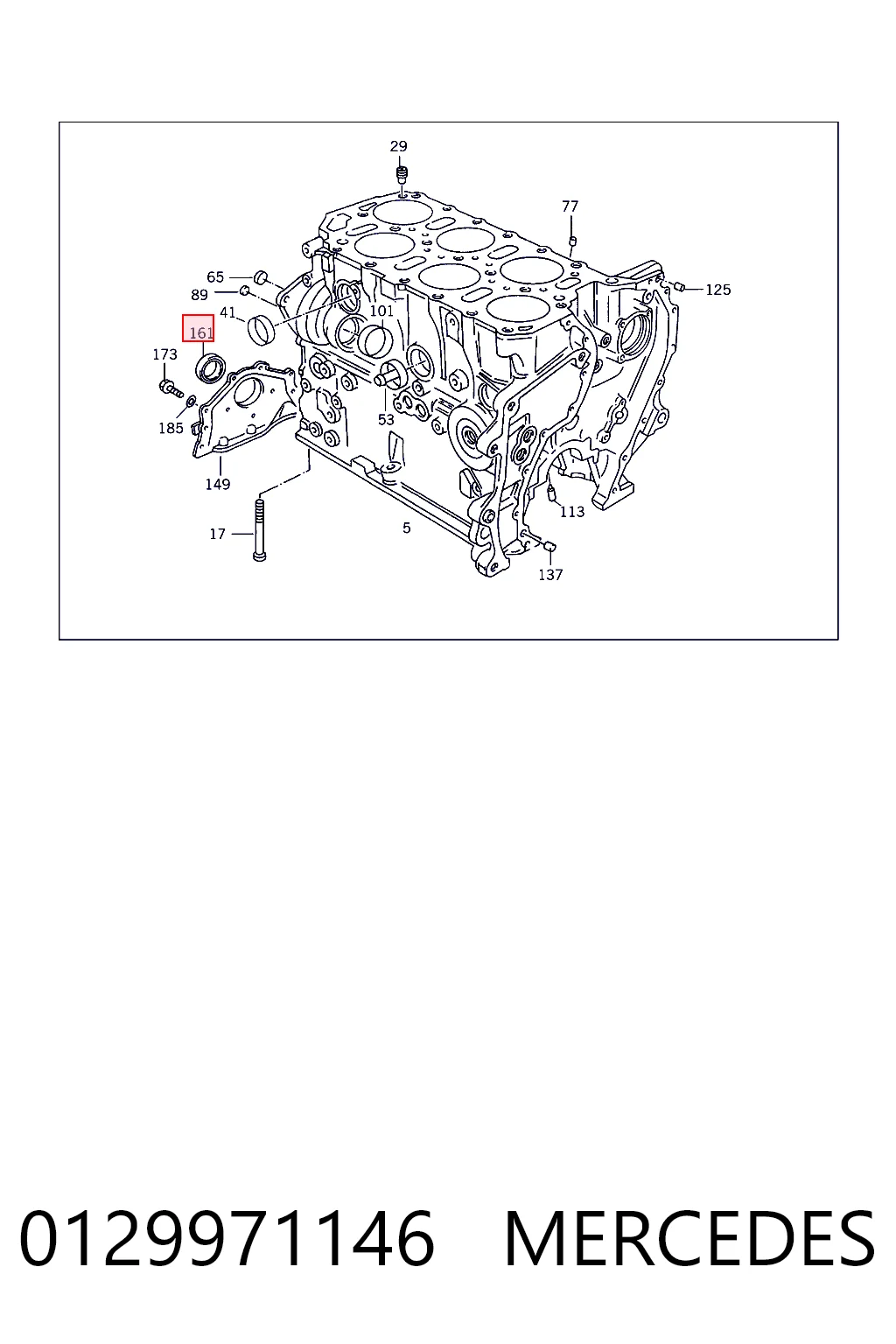 Сальник колінчастого валу на Volkswagen Passat B3, B4 3A5, 351, 315