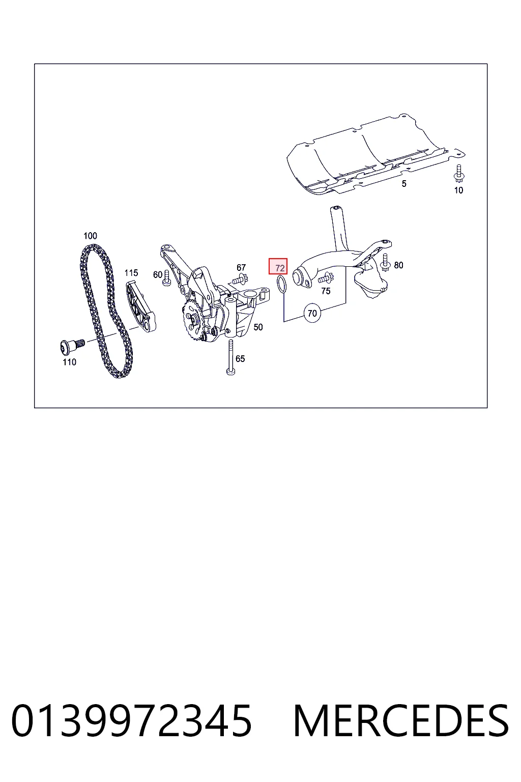 A013997234564 Mercedes Прокладка маслозабірника