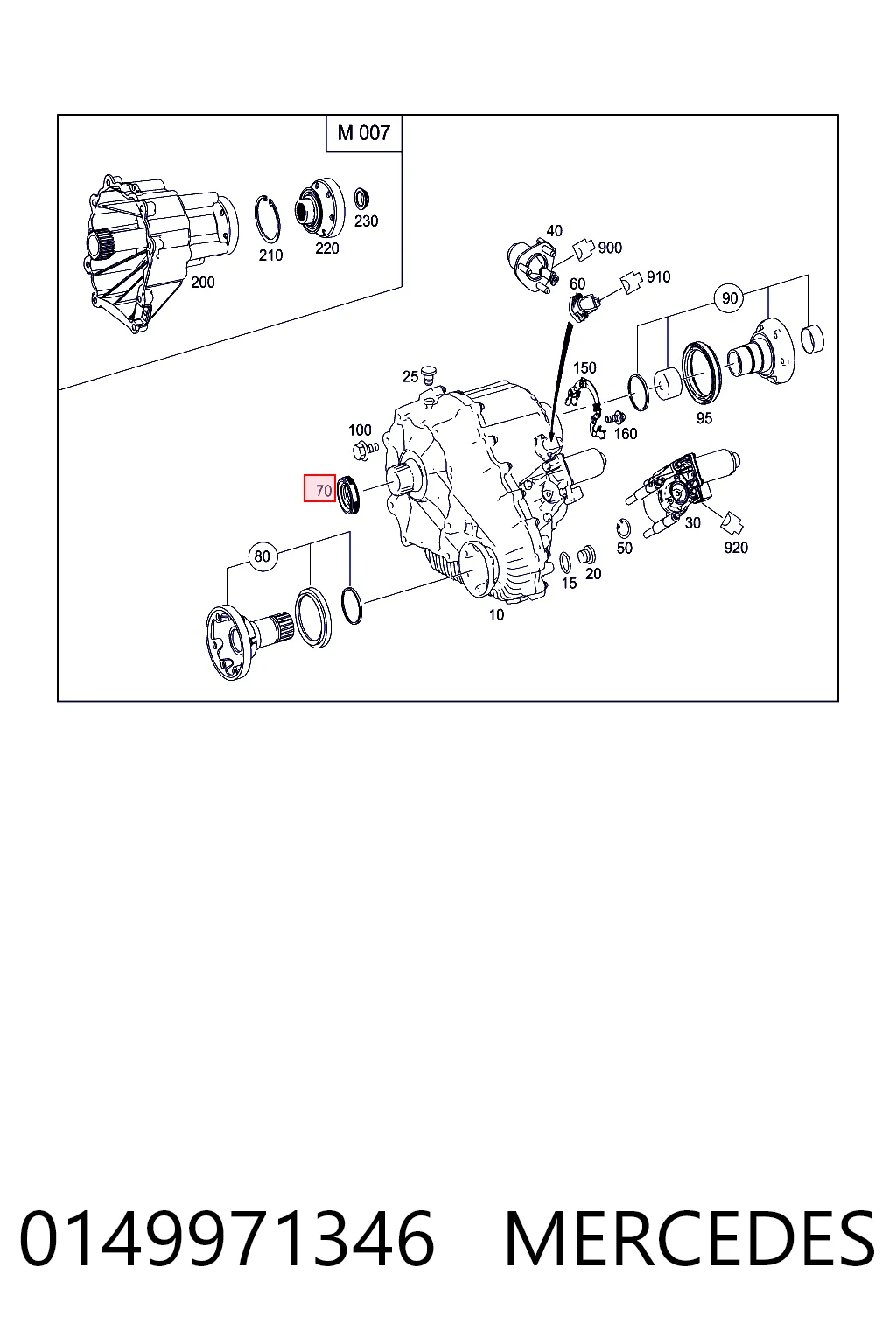 Сальник роздавальної коробки, первинного вала K68087890AB Fiat/Alfa/Lancia
