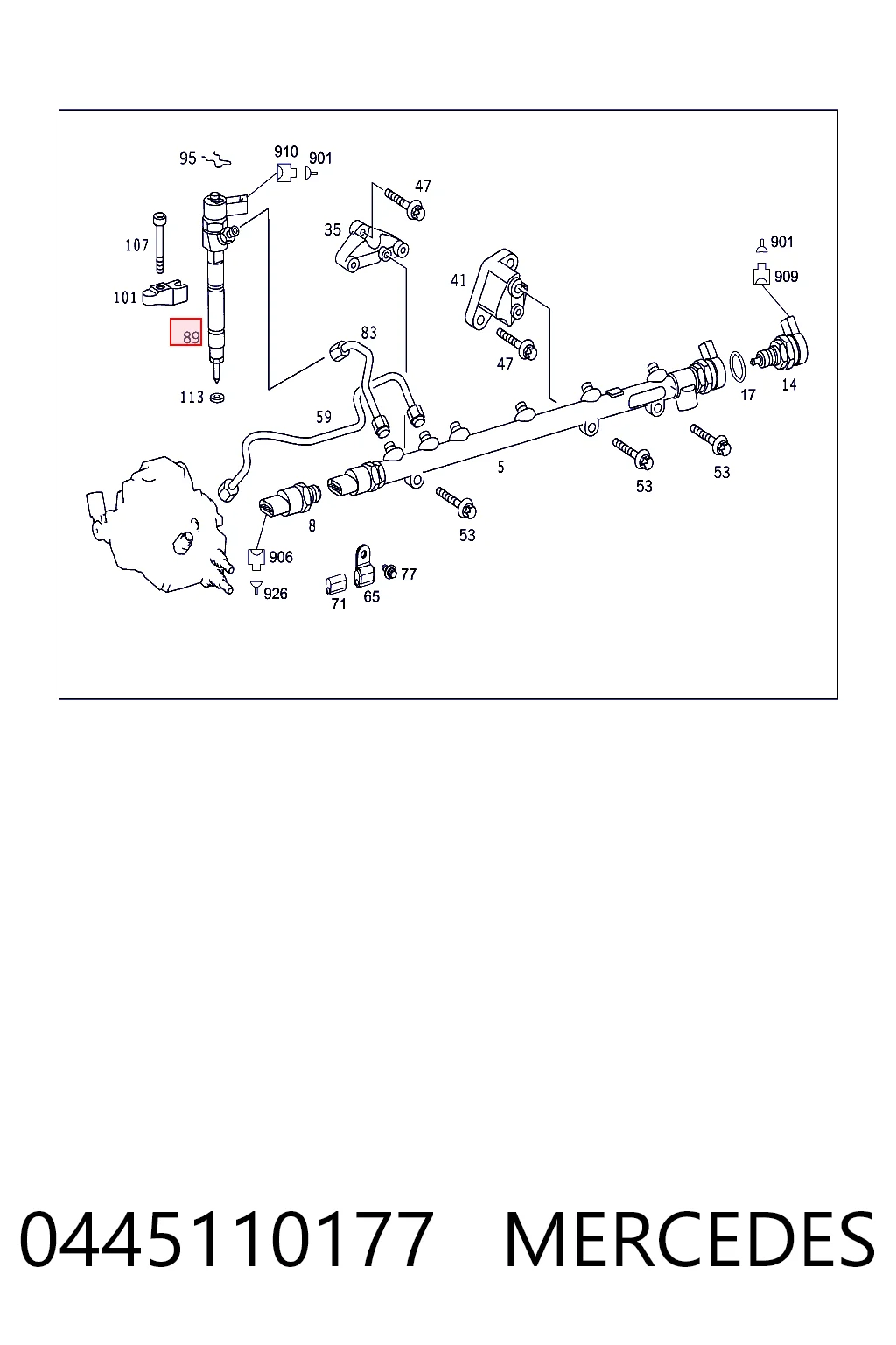 Форсунка паливна Mercedes A648070028787 ціна, від 94.49 USD
