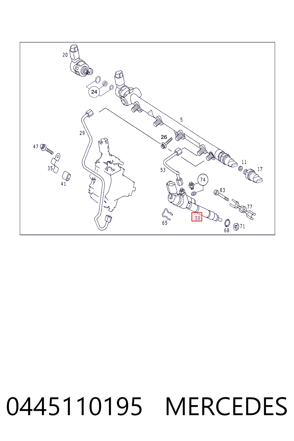 Форсунка паливна Bosch 445110195 ціна, від 84.55 USD