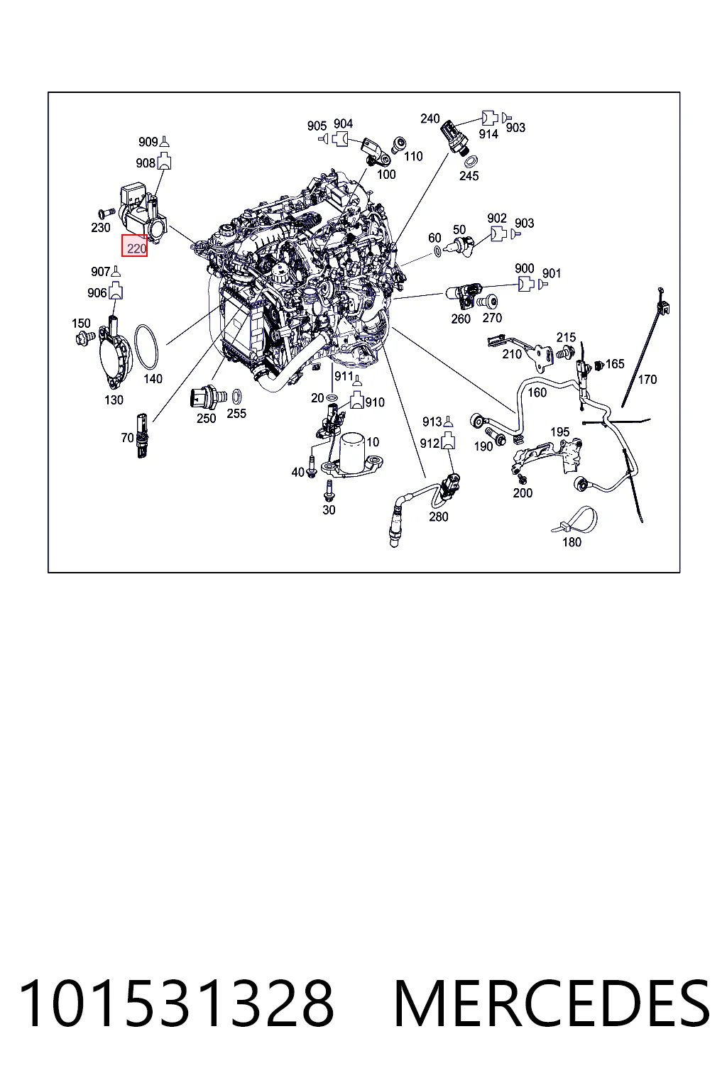 101531328 Mercedes Клапан соленоїд регулювання заслонки EGR