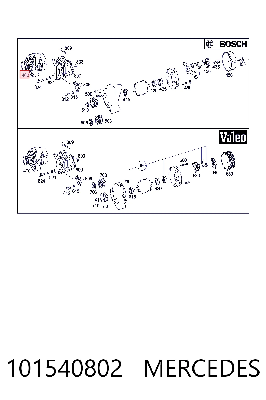 101540802 Mercedes Авто генератор