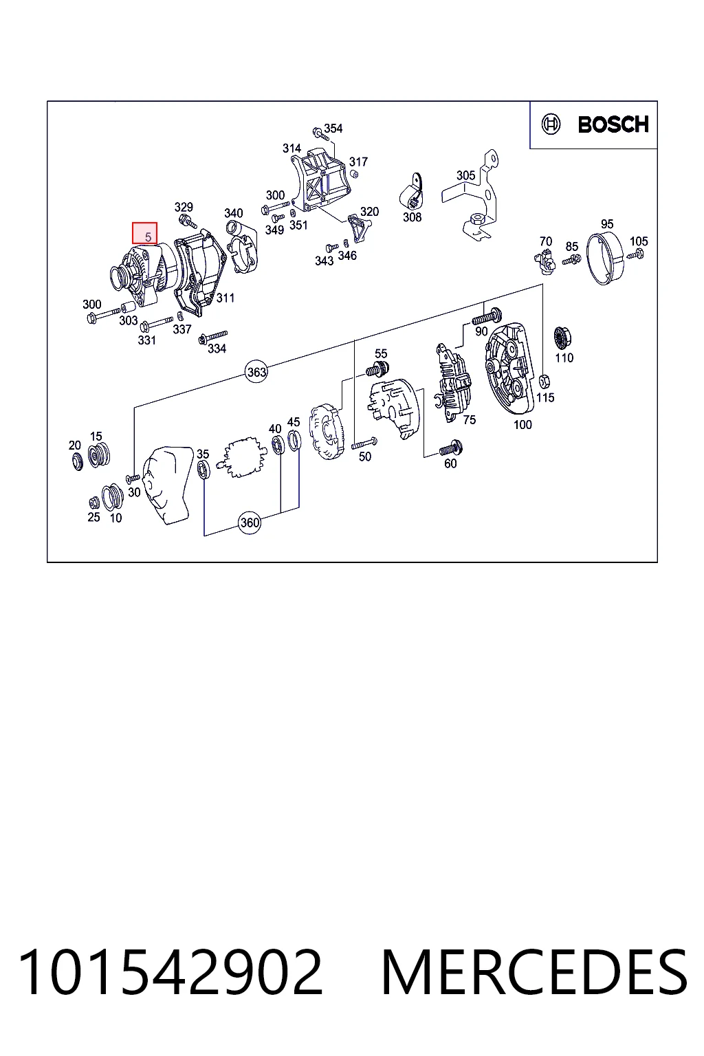101542902 Mercedes Авто генератор