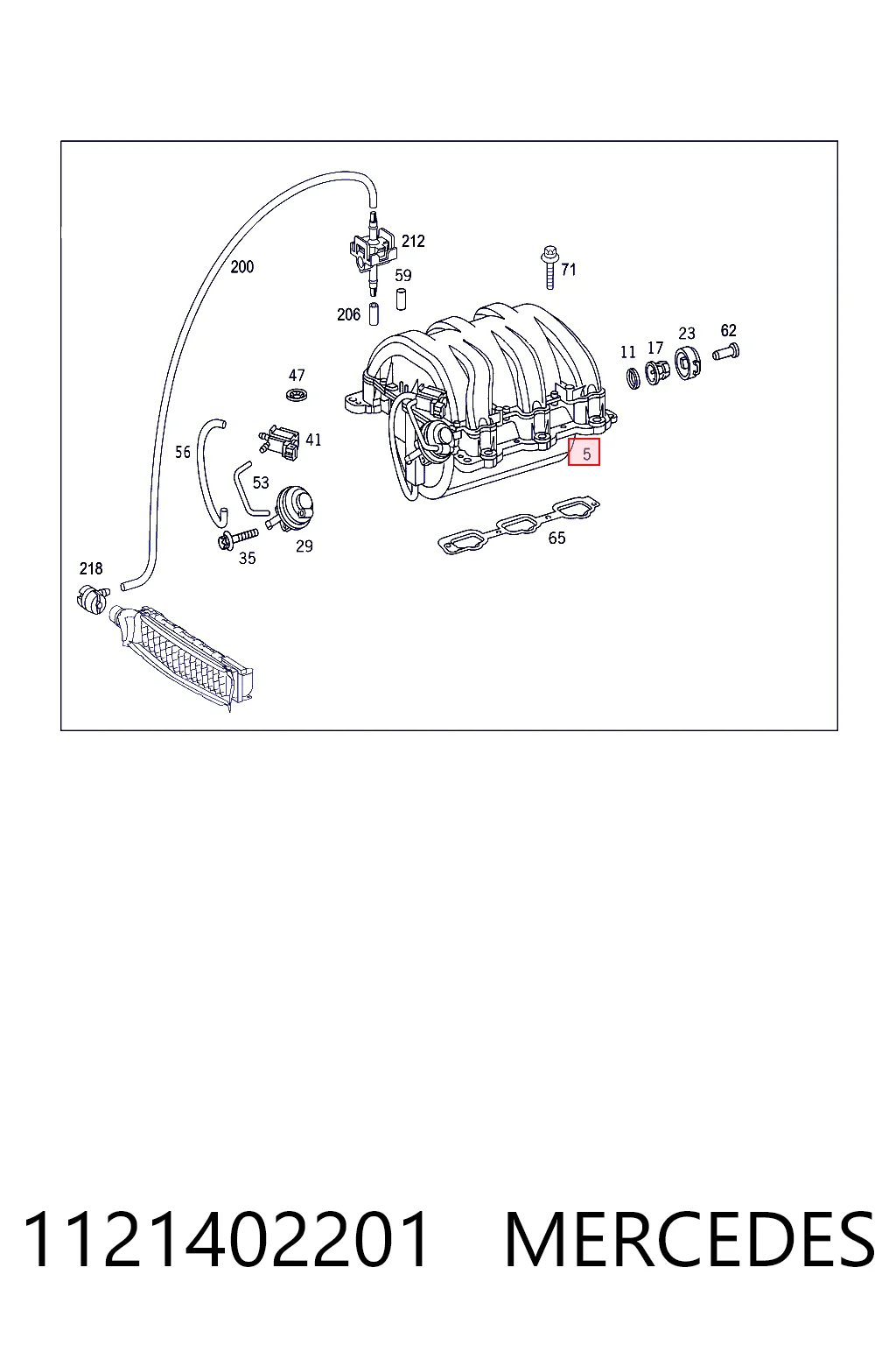 Впускний колектор на Mercedes ML/GLE  W163