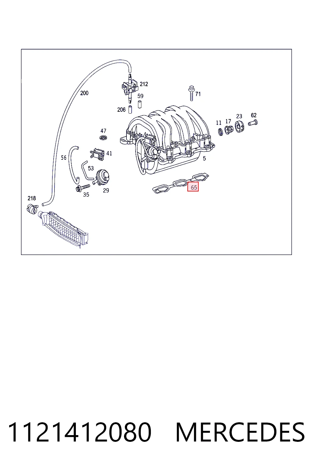 5096513AA Chrysler Прокладка впускного колектора