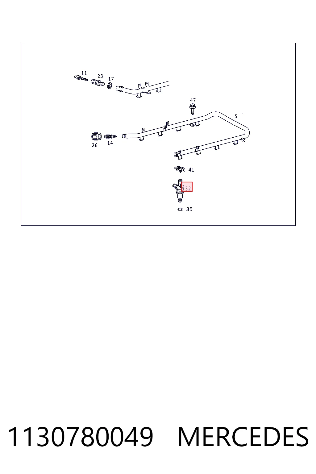 Форсунка паливна Mercedes ML/GLE позашляховик (W163) (1998 - 2005) ціна, від 13.39 USD