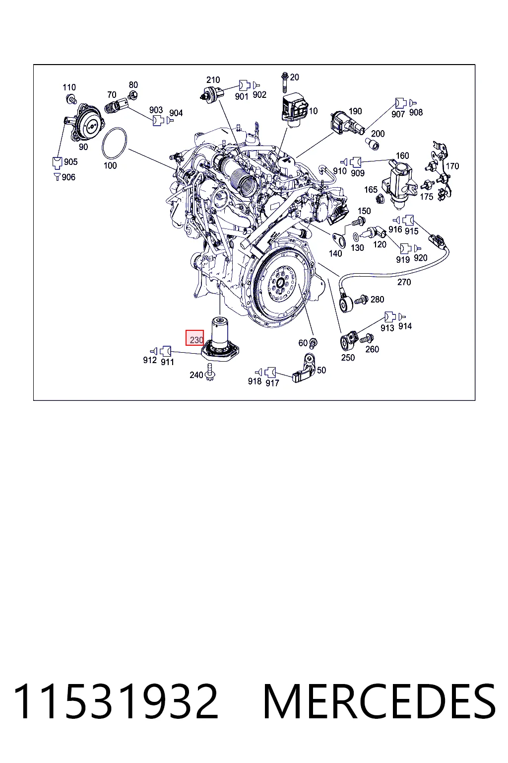 11531932 Mercedes Датчик рівня мастила