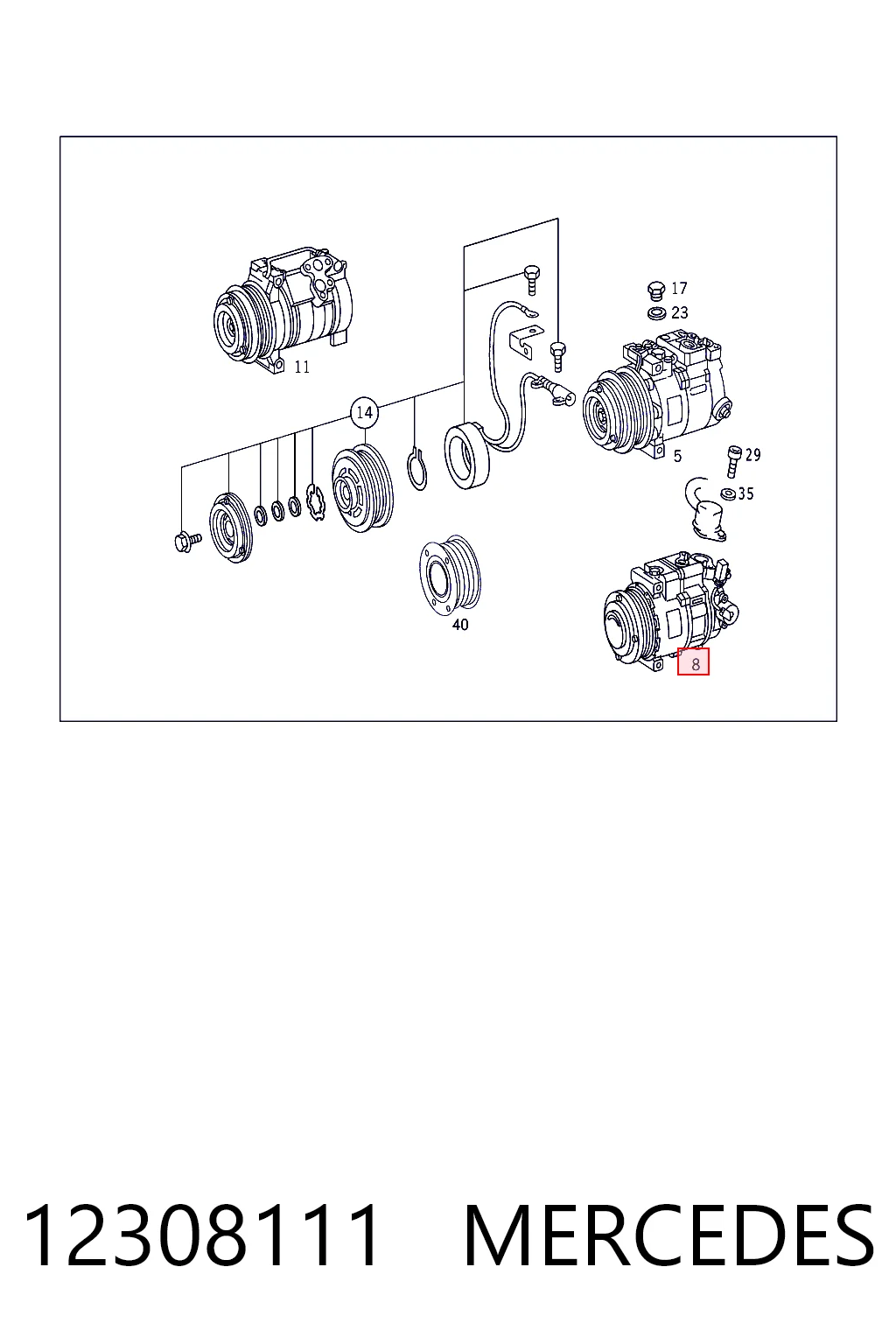 12308111 Mercedes Компресор холодоагенту