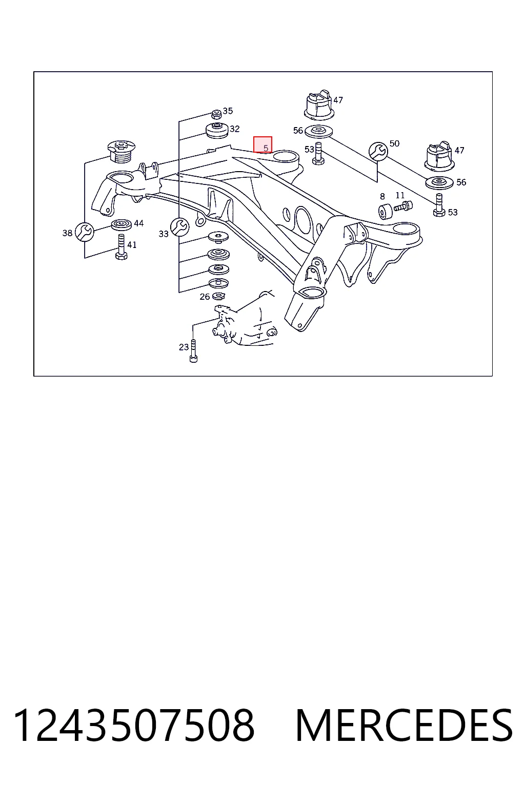 Купити Балка задня Mercedes E  W124