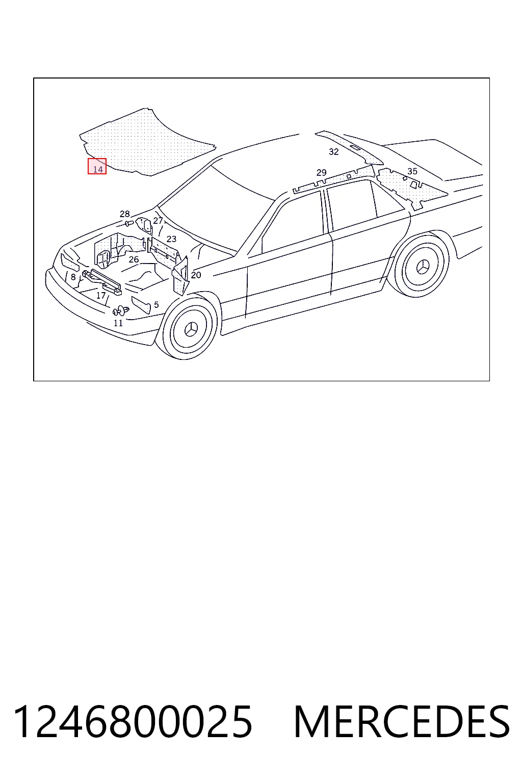 Обшивка капота Mercedes E універсал (T124) (1985 - 1993) ціна, від 59.12 USD