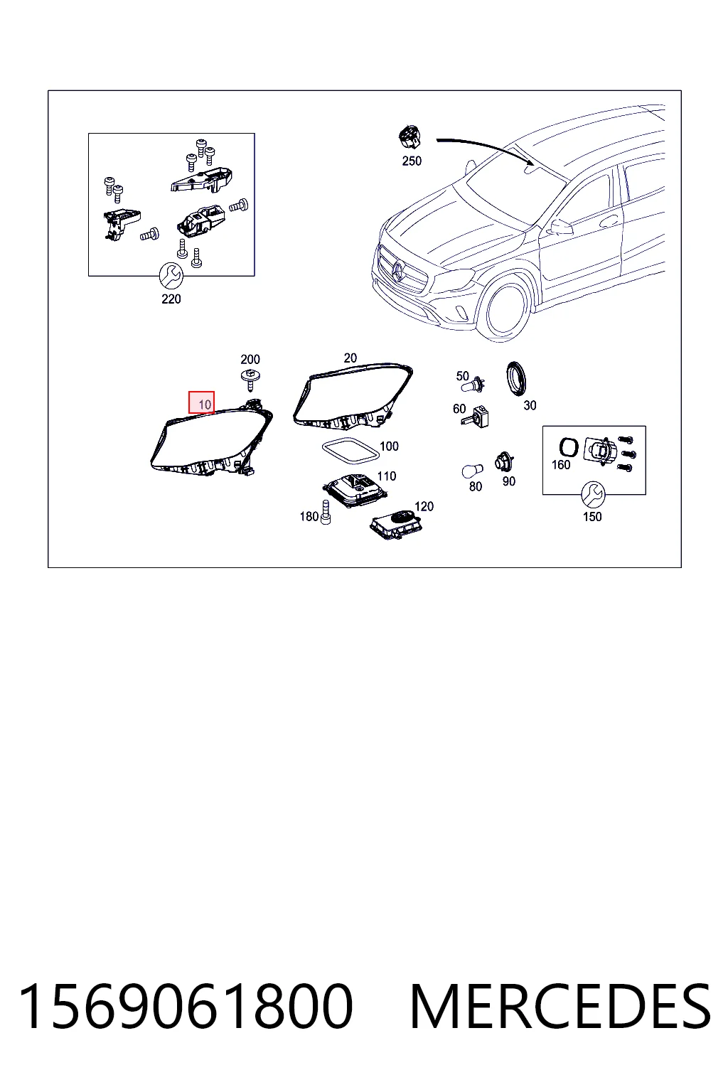 Фара правая Polcar 50L2101U ціна, від 380.93 USD