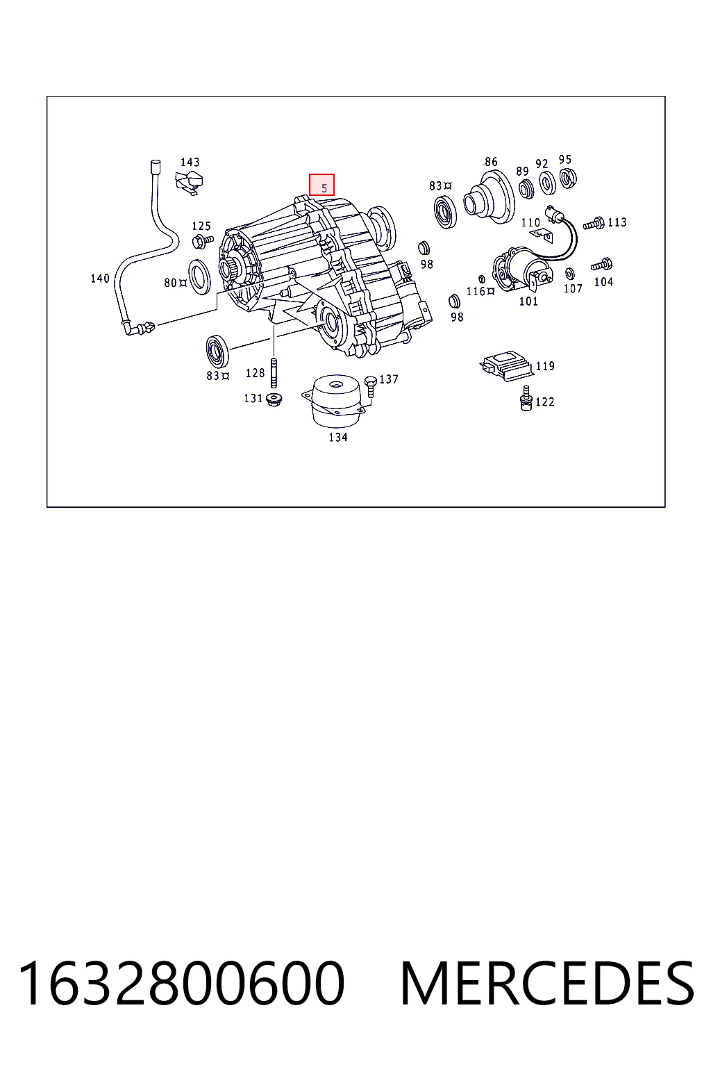 Раздатка (коробка роздавальна) на Mercedes ML/GLE  W163