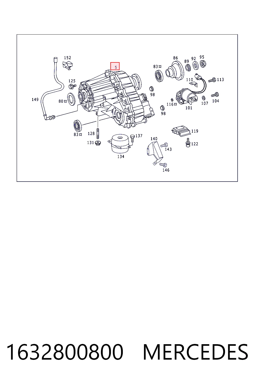 Раздатка (коробка роздавальна) на Mercedes ML/GLE  W163