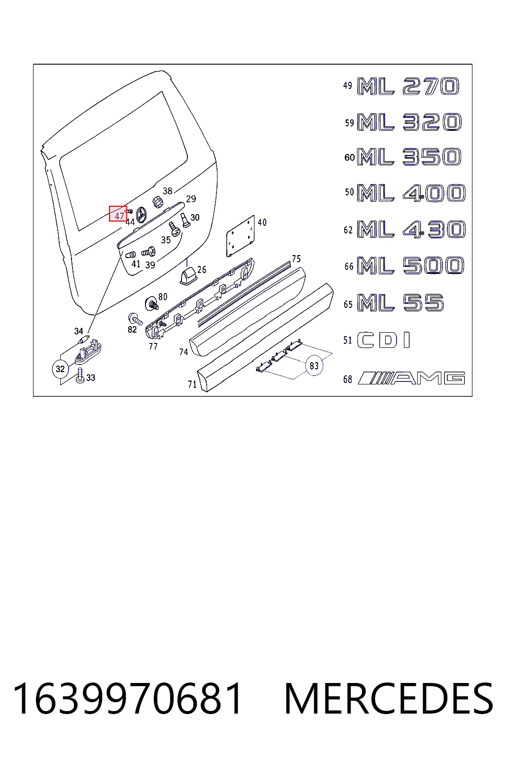 Купити 05103932AA Chrysler Втулка емблеми кришки багажника