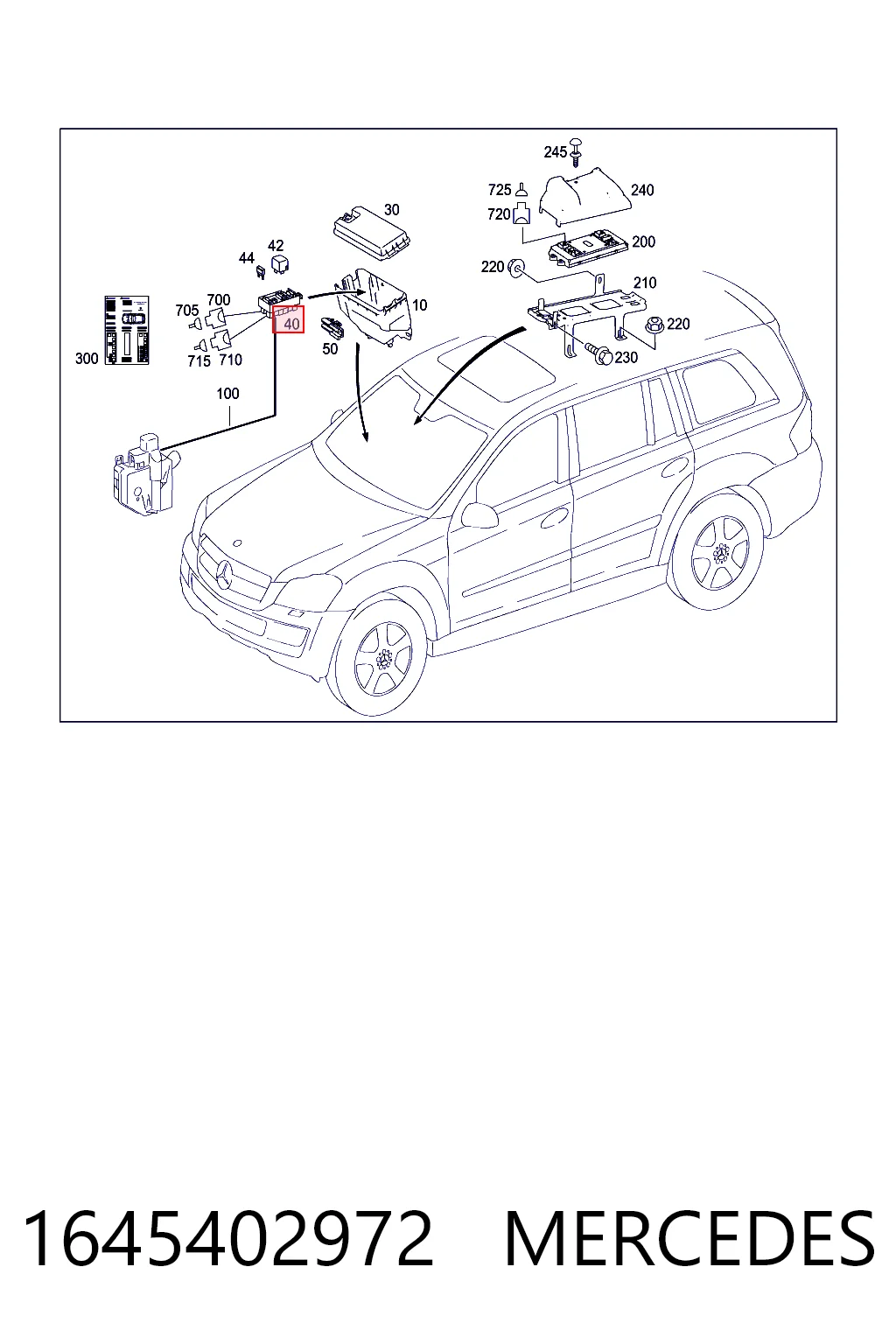 Купити Блок запобіжників Mercedes R  W251