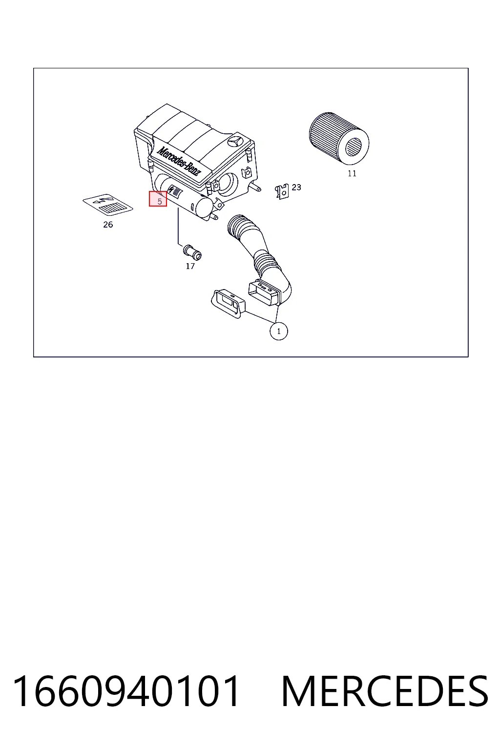 Коробка фільтра на Mercedes A  W168