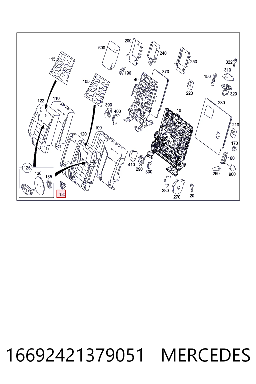  Mercedes A1669242137 ціна, від 14.66 USD