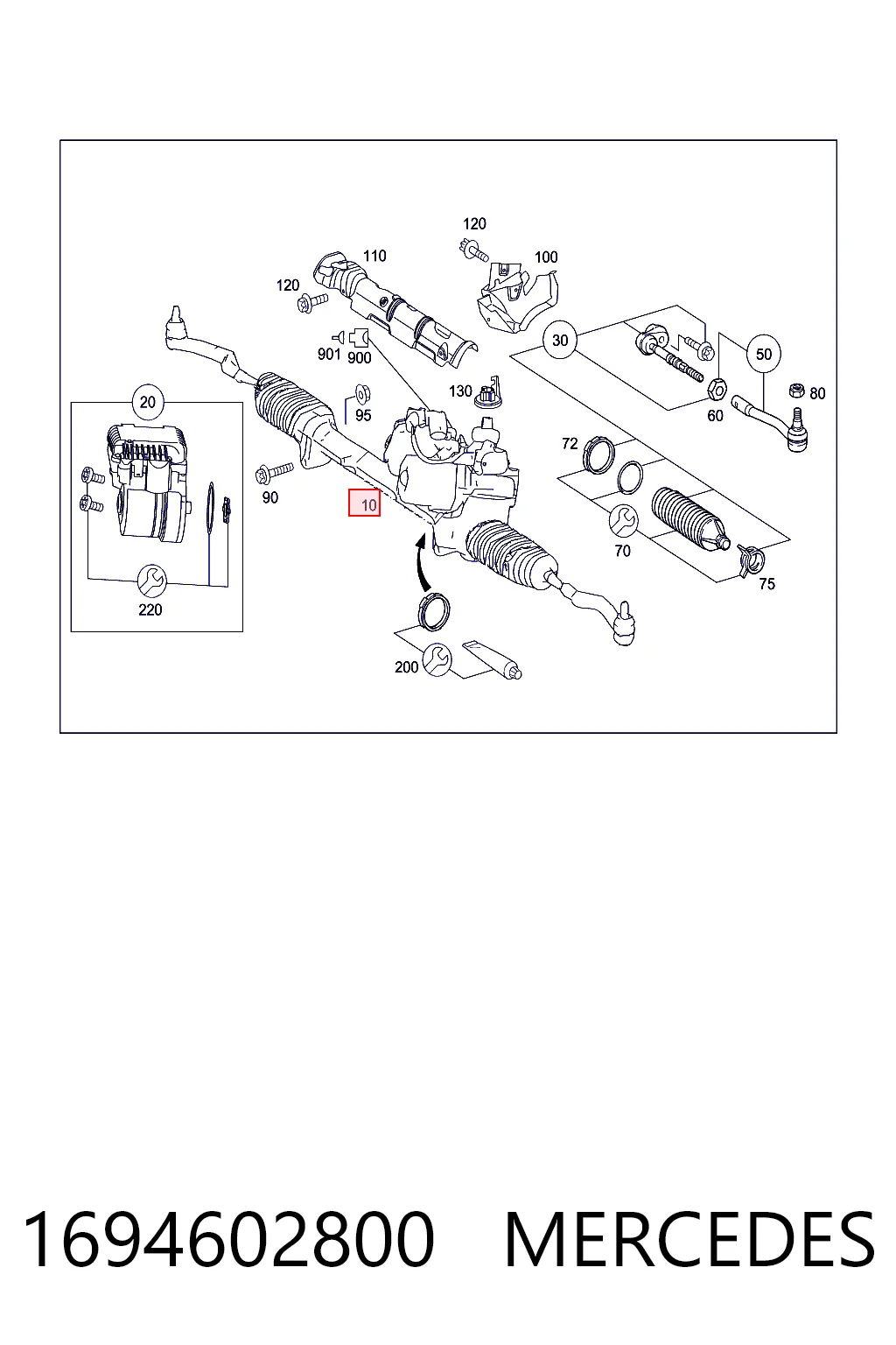 Купити Рульова рейка Mercedes B  W245