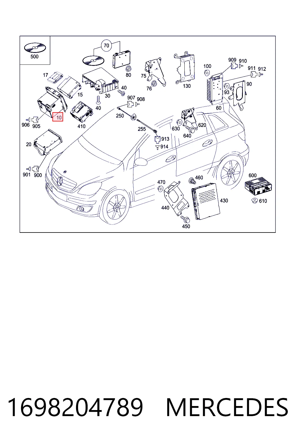 Магнітола на Mercedes B  W245