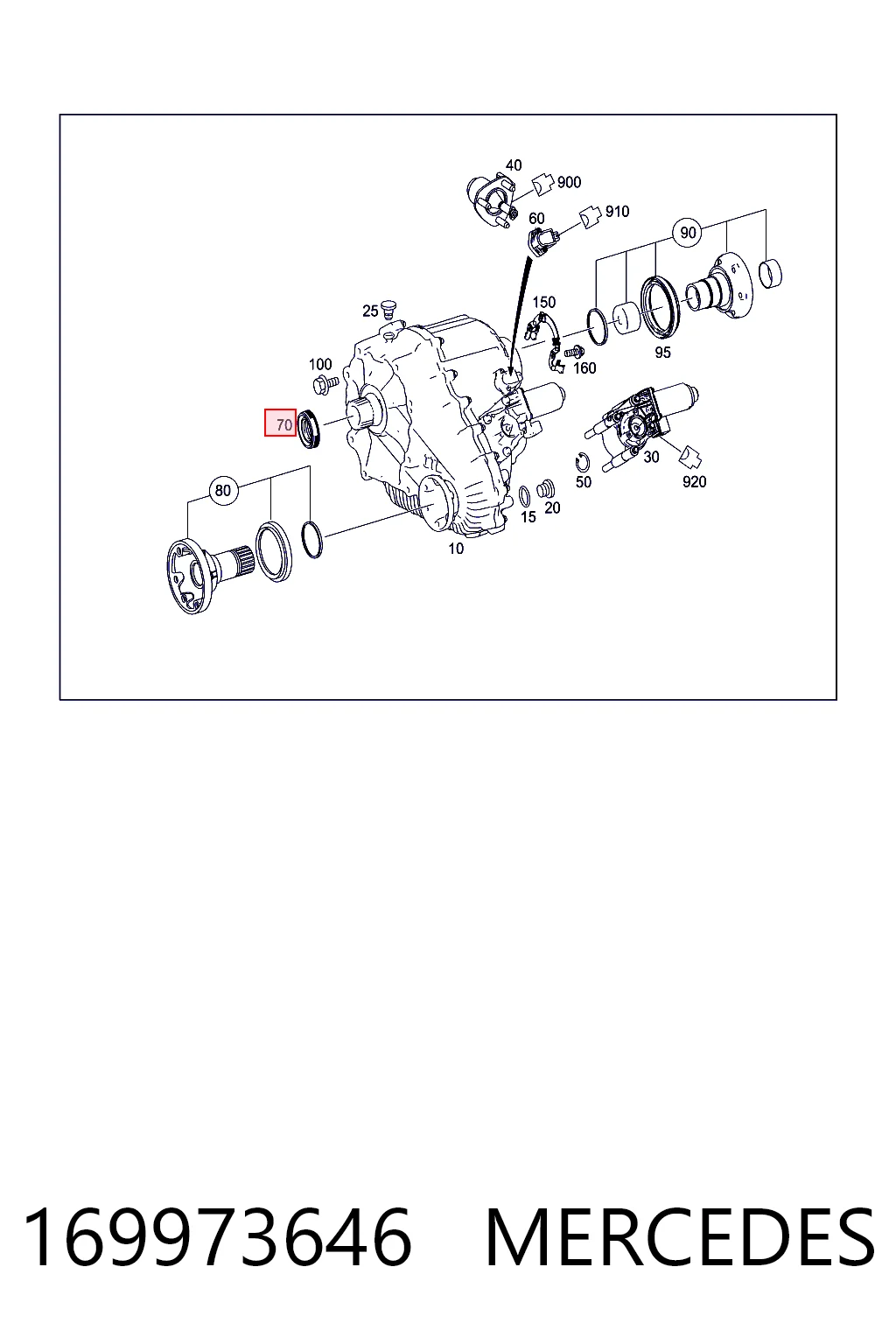 169973646 Mercedes Сальник раздатки