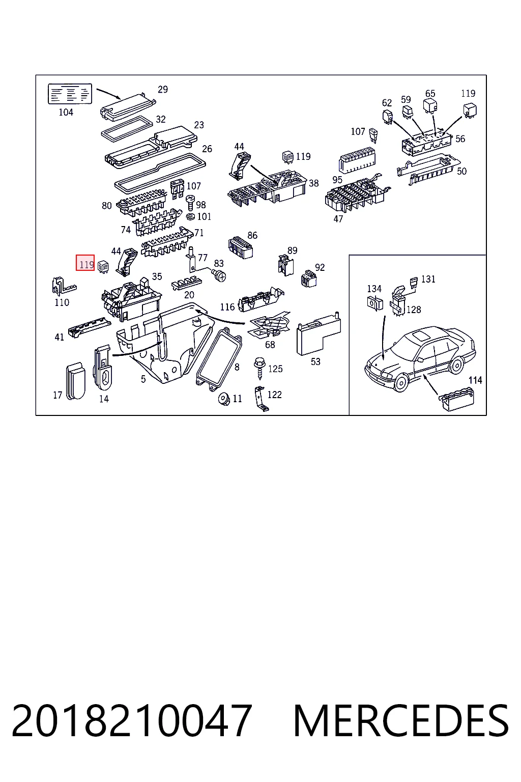 Реле покажчиків поворотів на Mercedes E  W124