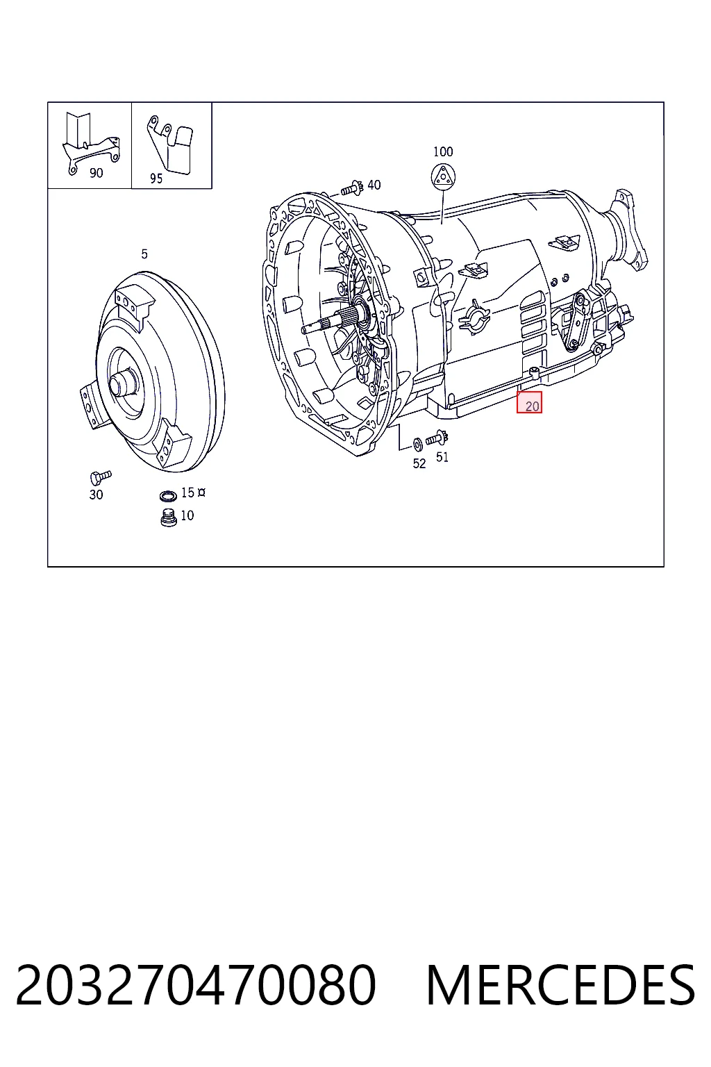 Коробка передач автомат Mercedes C седан (W202) (1993 - 2000) ціна, від 253.31 USD