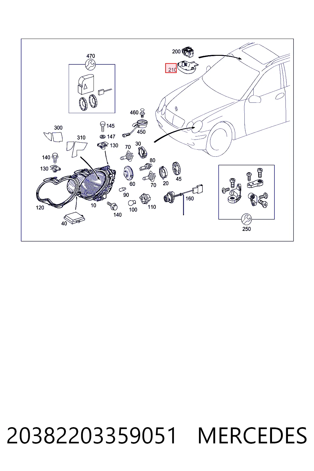  Mercedes A2038220335 ціна, від 5.07 USD
