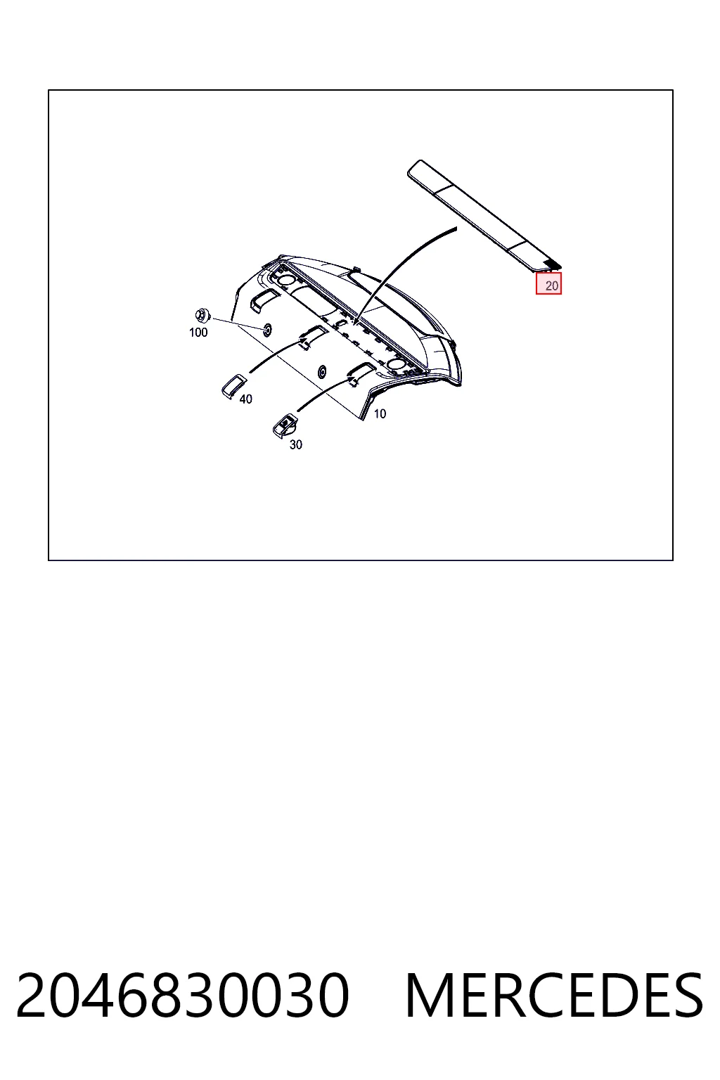  Mercedes A20468300307H52 ціна, від 18.96 USD