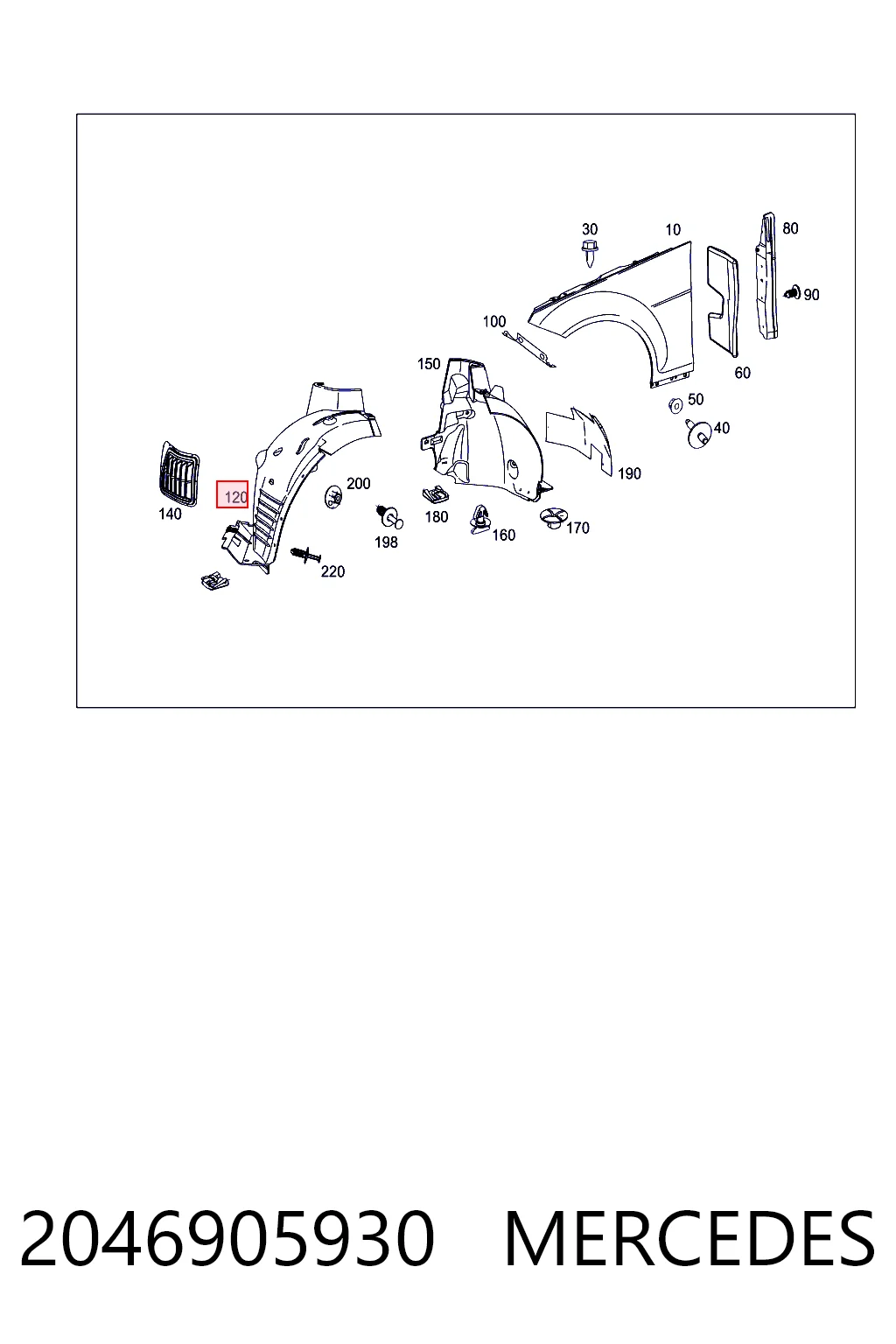FP4637388 FPS Підкрилок переднього крила, правий передній
