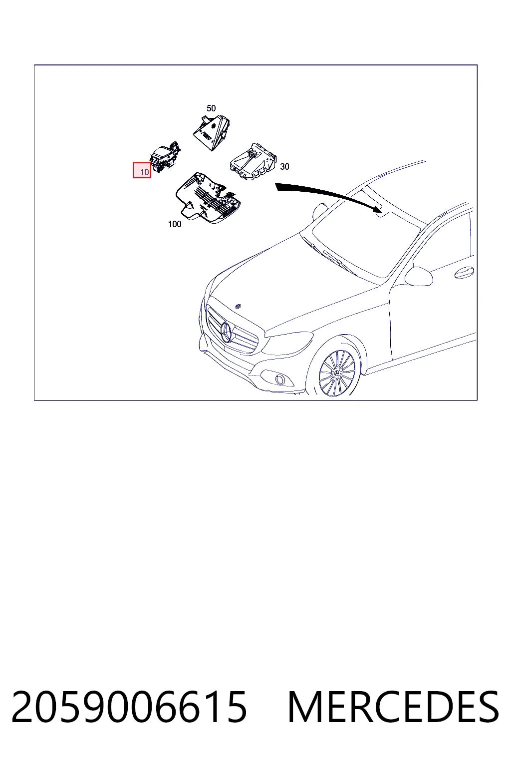 Датчик дощу Mercedes C седан (W205) (2013 - 2021) ціна, від 28.34 USD