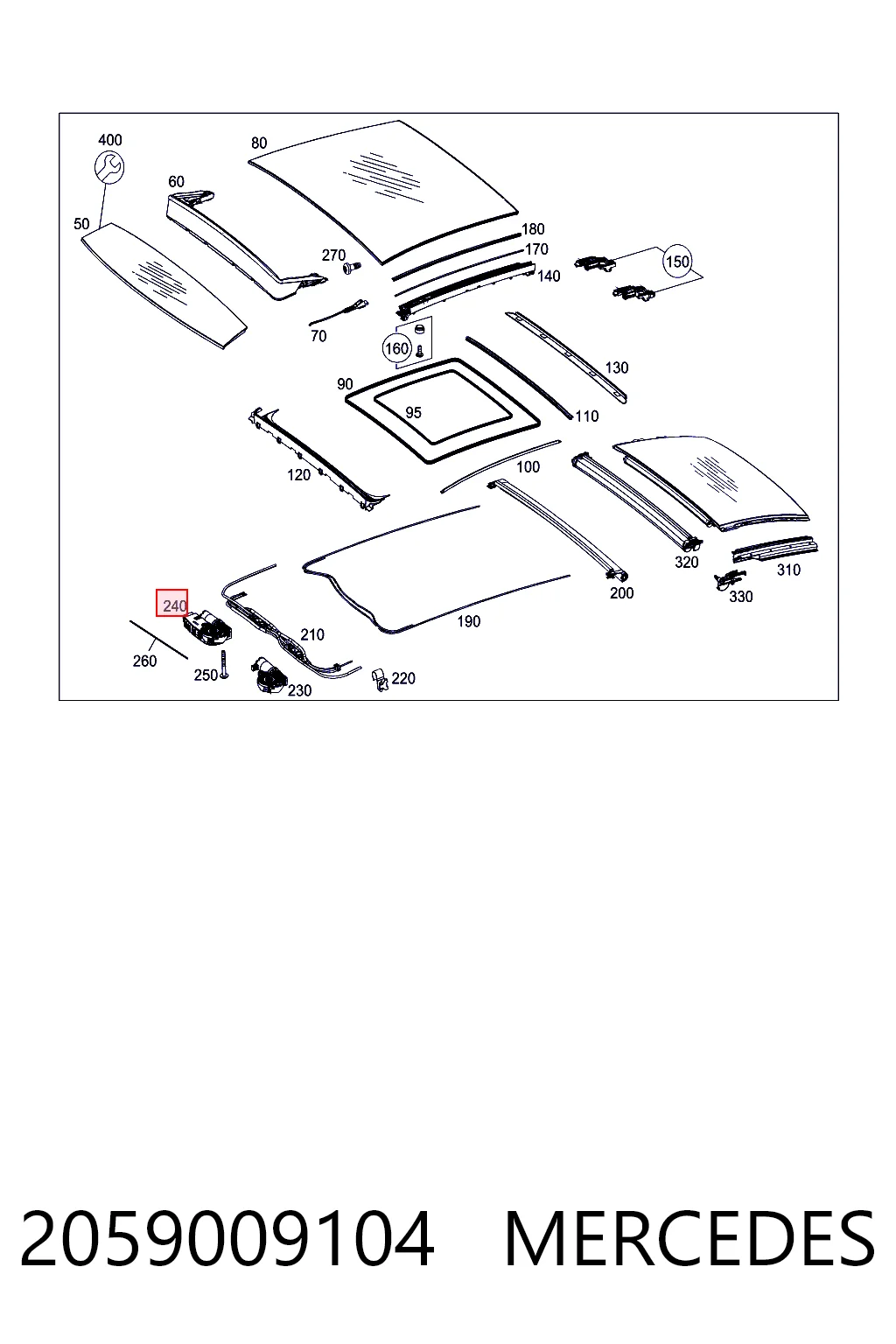Купити A390200100 Mercedes Двигун приводу люка