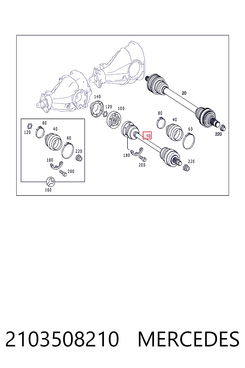 Купити BB1307 Posterparts Піввісь задня