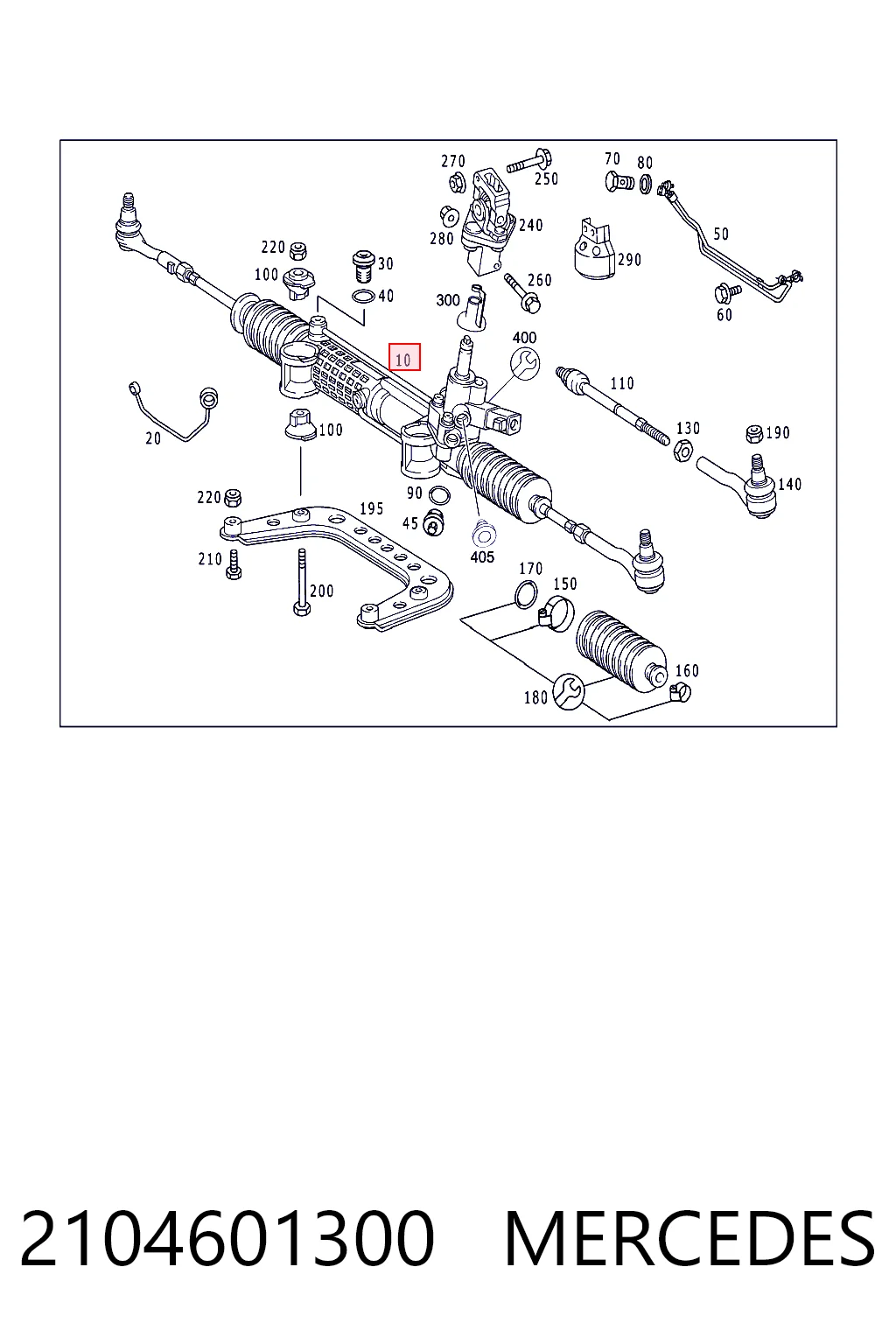 Управління рульове в зборі Mercedes E седан (W210) (1995 - 2002) ціна, від 101.36 USD