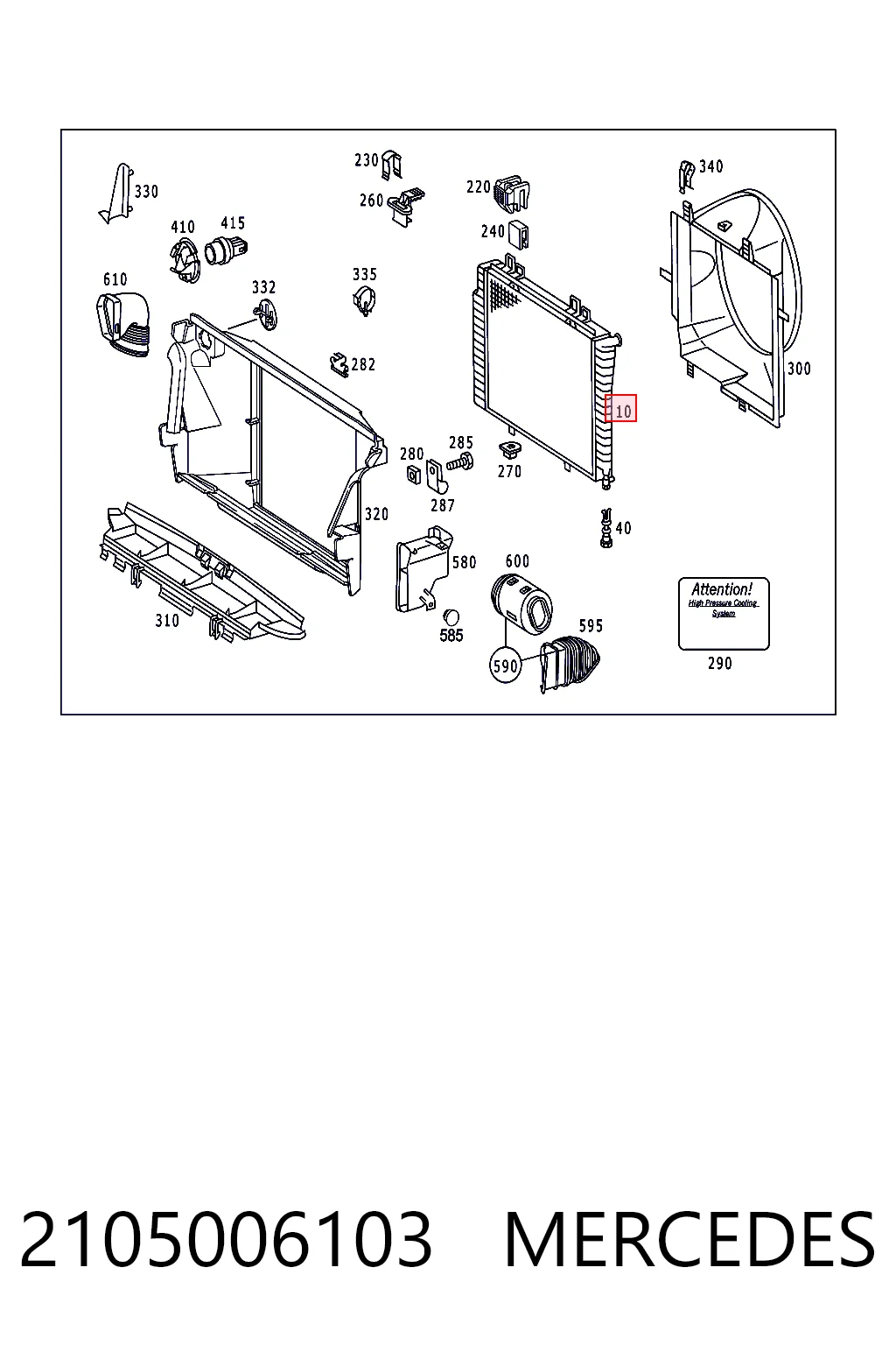 2105006103 Ford Радіатор охолодження двигуна