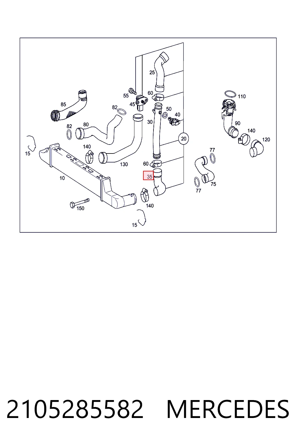 Шланг/патрубок интеркуллера Depo/Loro/Abakus 054028037 ціна, від 26.64 USD