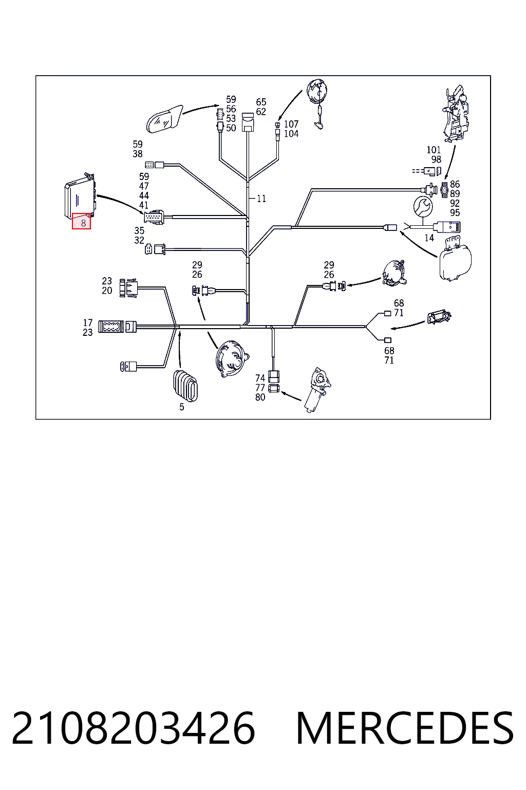 Блок комфорту Mercedes CLK купе (C209) (2002 - 2009) ціна, від 5.39 USD