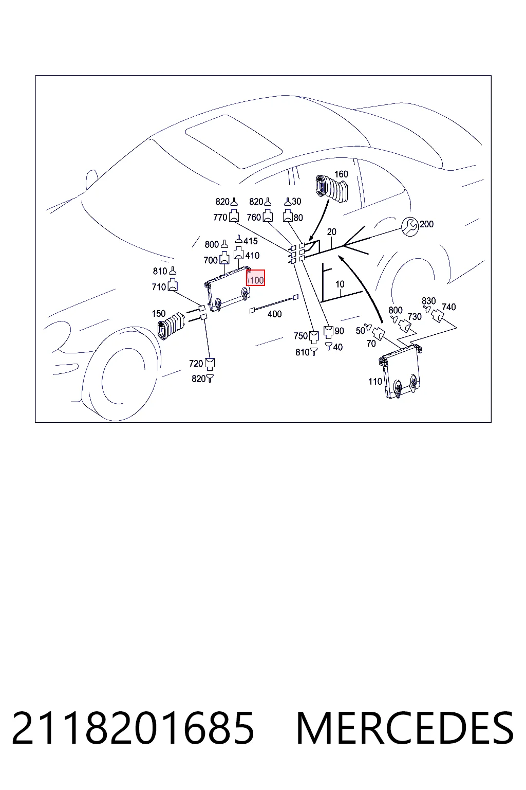 Блок комфорту на Mercedes E  S211