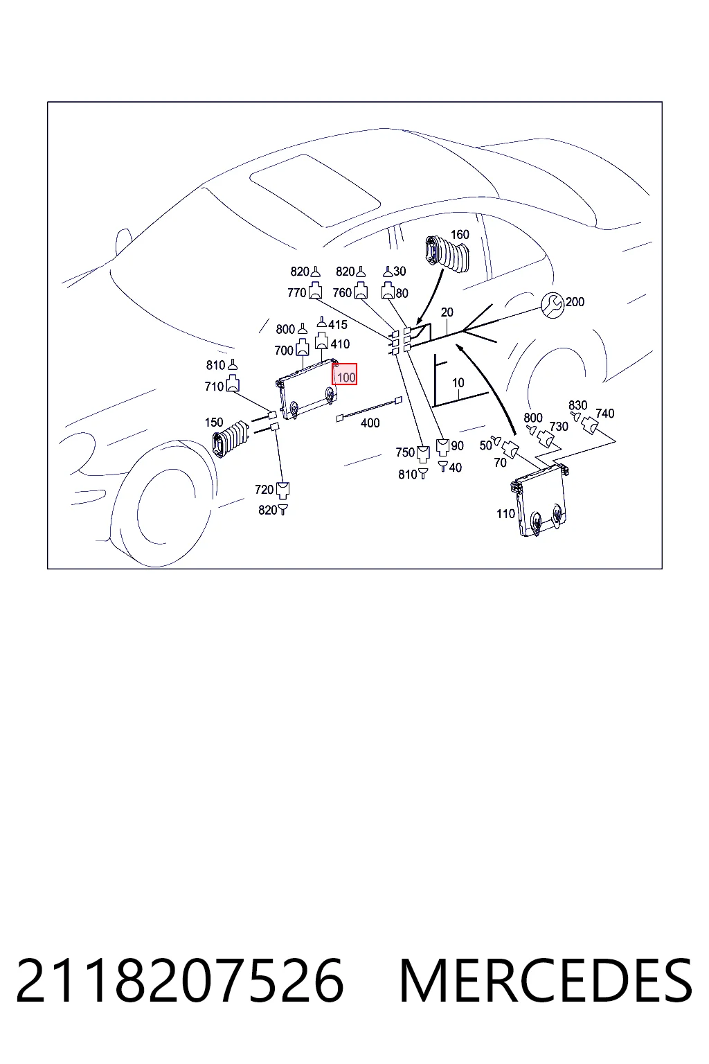 Блок комфорту Mercedes E седан (W211) (2002 - 2008) ціна, від 10.20 USD