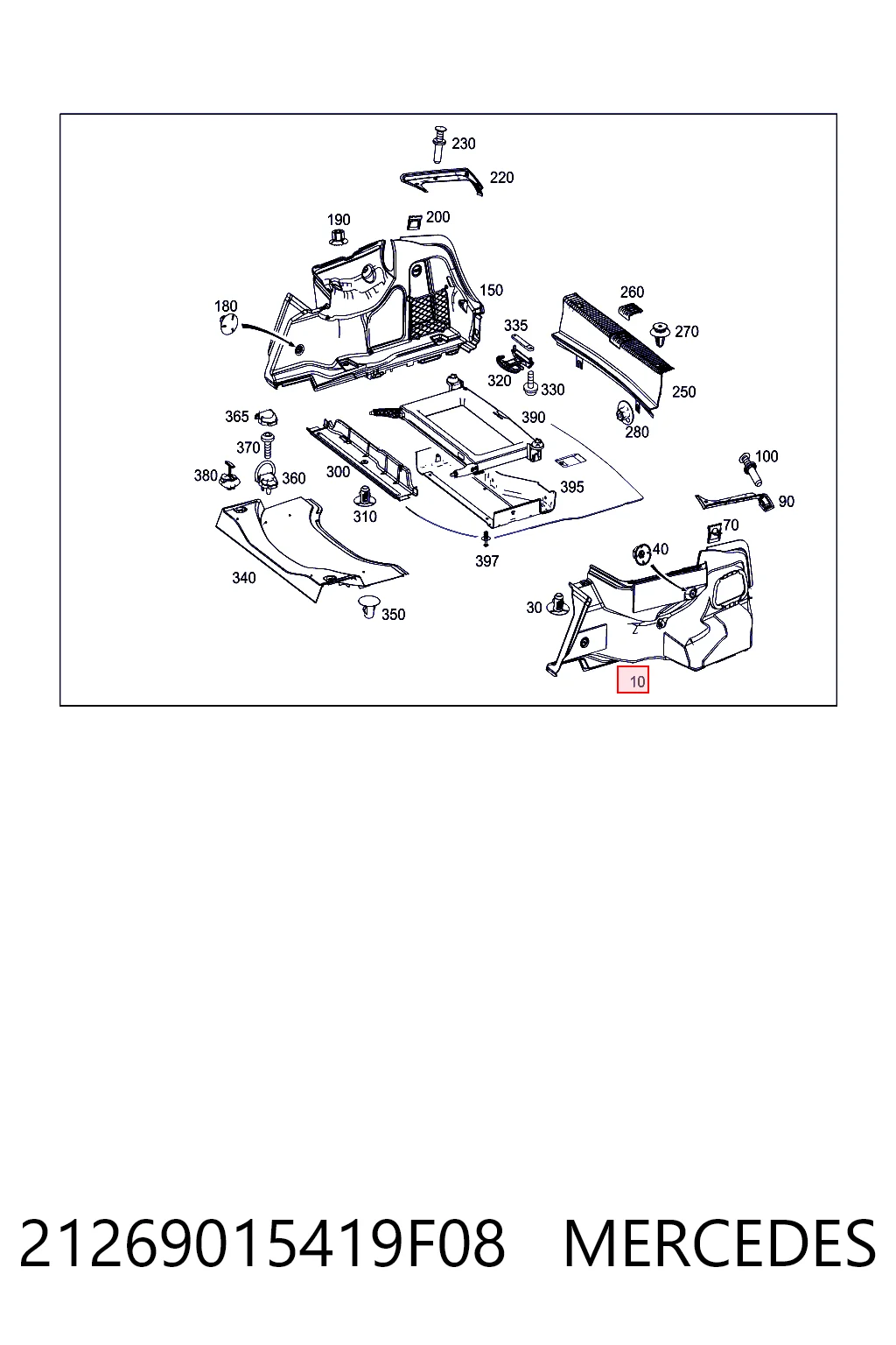  Mercedes A2126901541 ціна, від 13.93 USD
