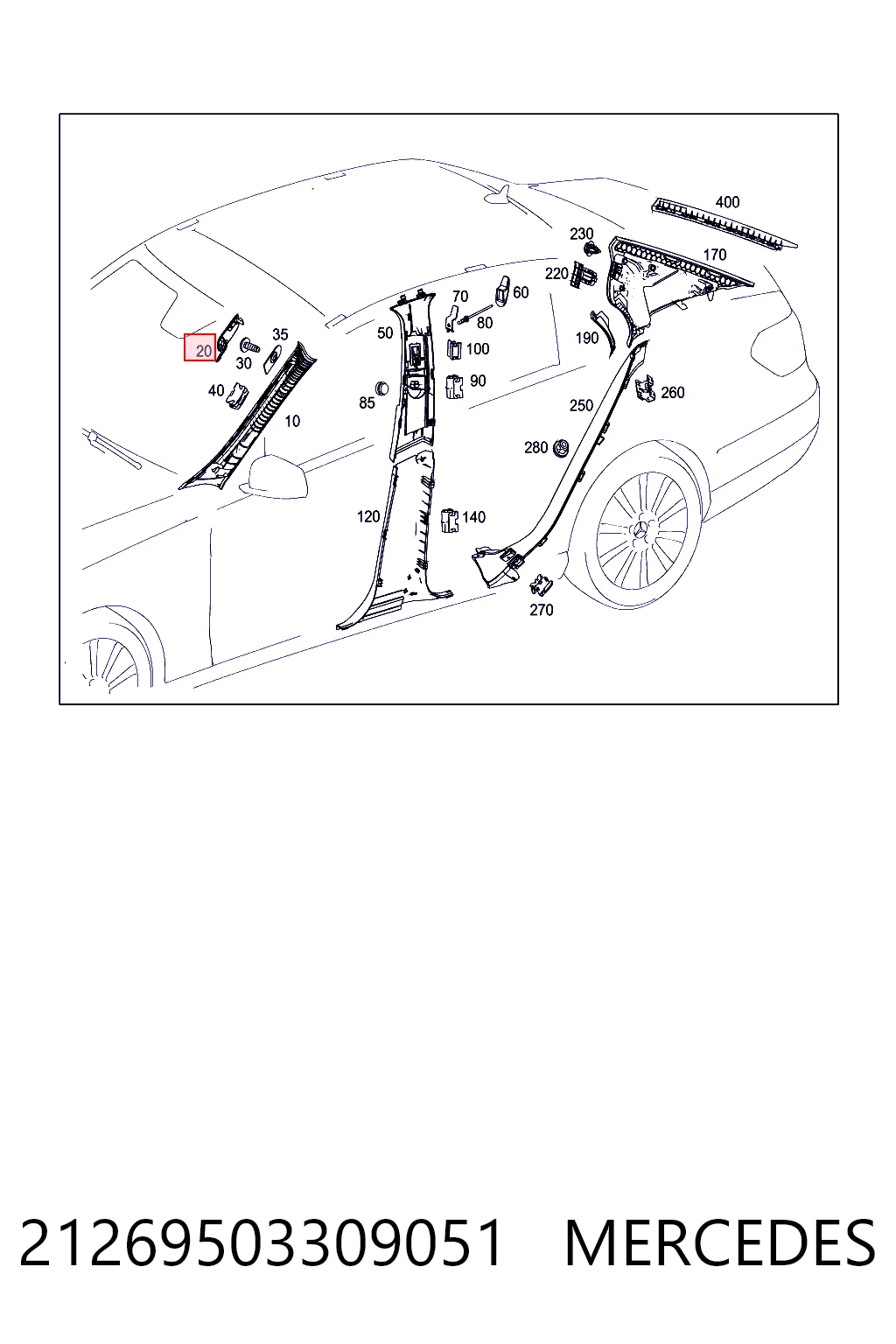 Купити A2126950330 Mercedes 