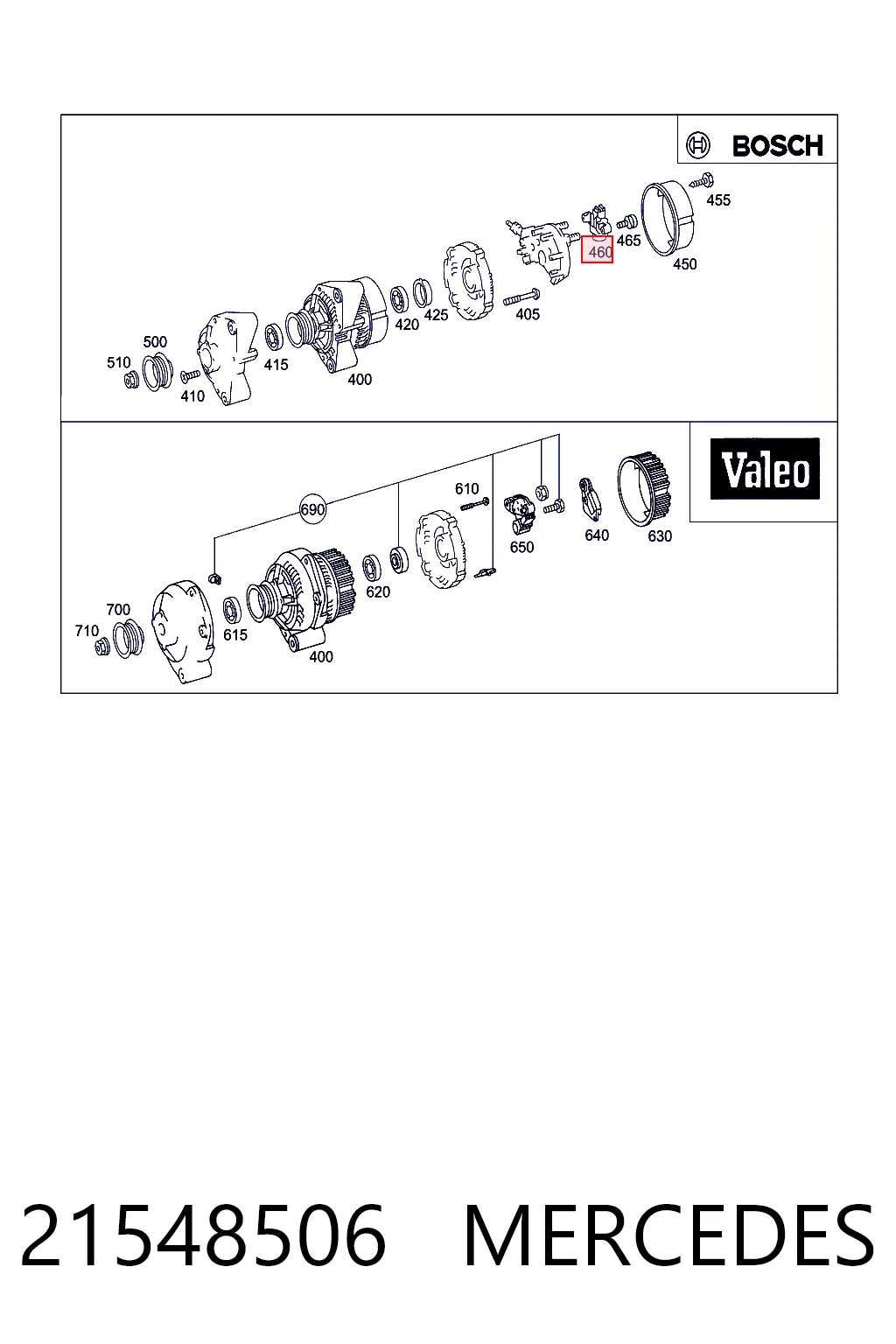 21548506 Mercedes Реле-регулятор (напруги)