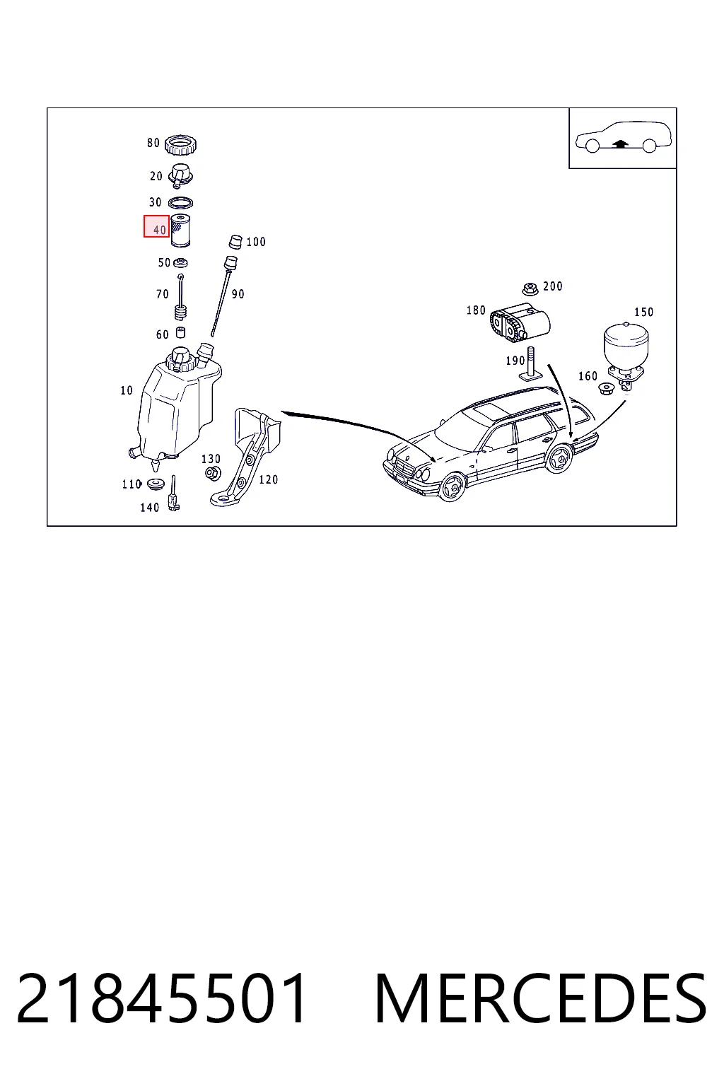 21845501 Mercedes Фільтр гідравлічної системи