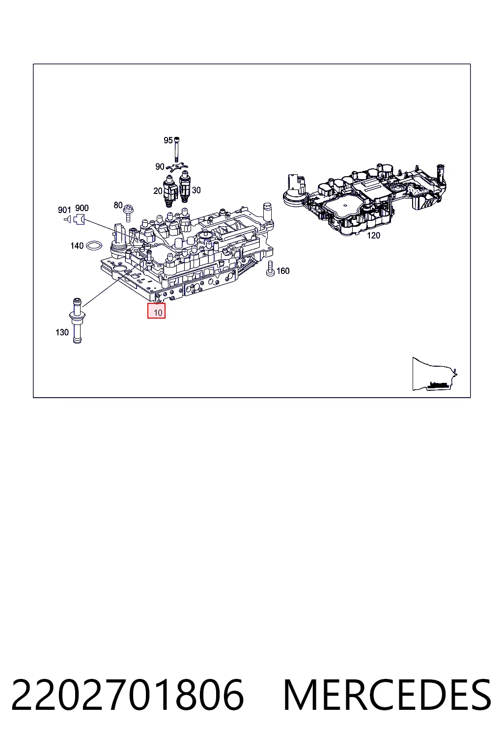 Блок клапанів АКПП Mercedes A220270270687 ціна, від 120.32 USD