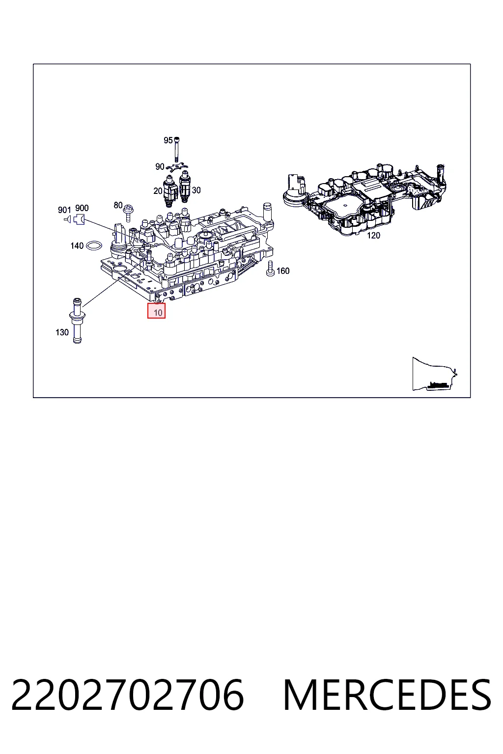 Блок клапанів АКПП A220270270687 Mercedes