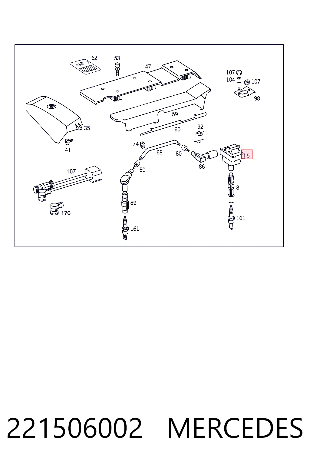 221506002 Mercedes Котушка запалювання