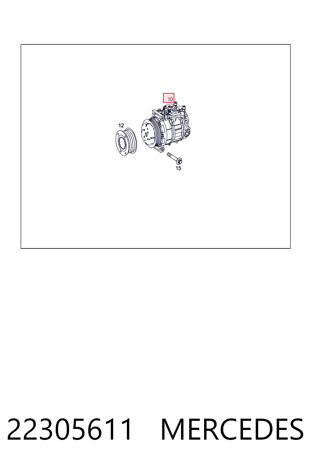 22305611 Mercedes Компресор холодоагенту